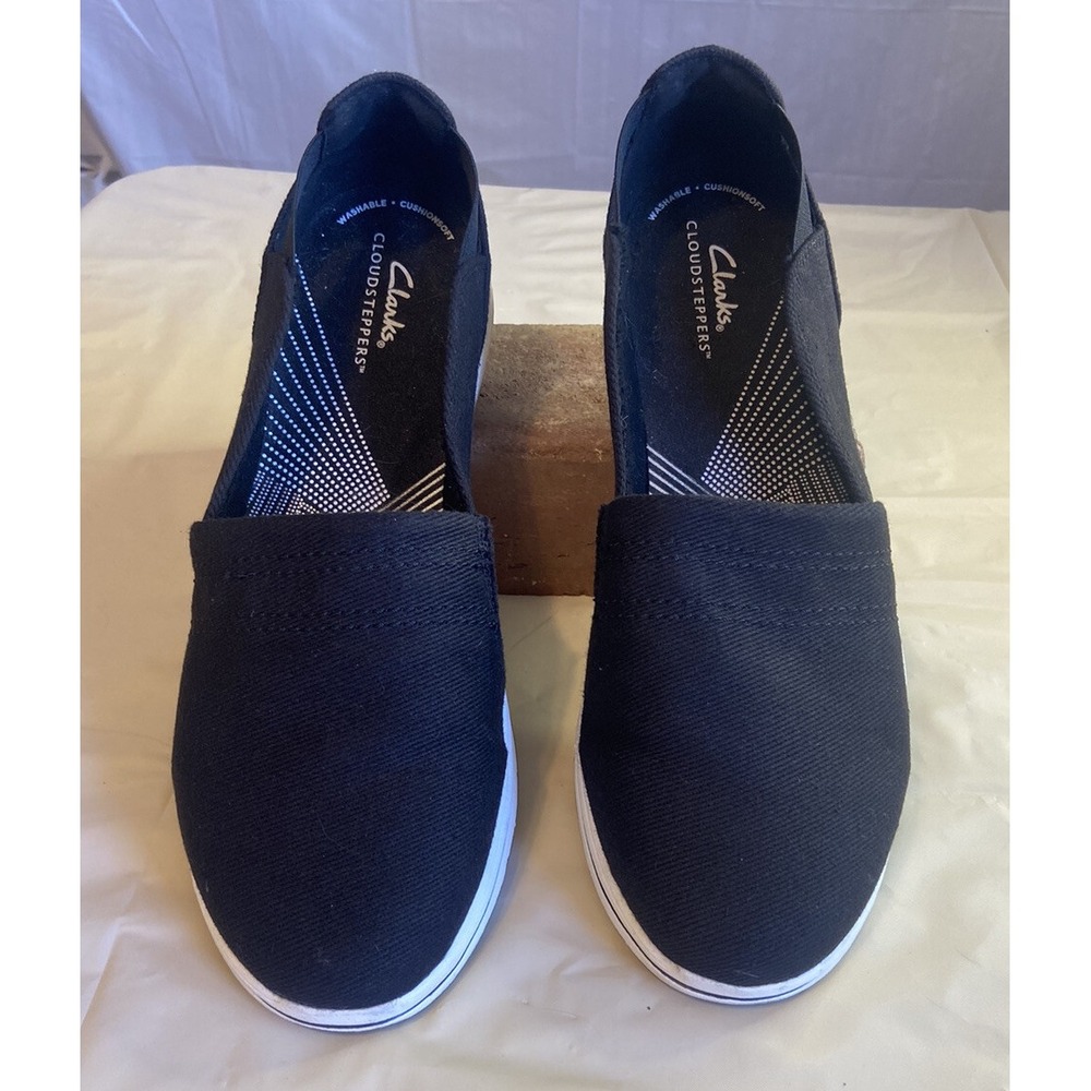 Clarks Cloudsteppers Breeze Step Black Slip On Sneakers Womens 11 M 261653704085